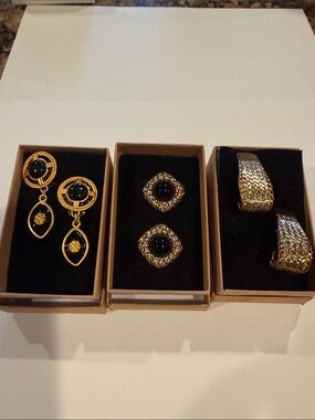 Lot of 3 Clip On Earrings